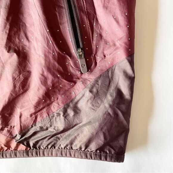 Lululemon Womens Red Black Cherry Merlot Patch Game Jacket Windbreaker Size 4 - Picture 14 of 14